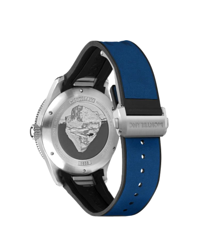 Montblanc Iced Sea Automatic Date Blue on rubber (horloges)